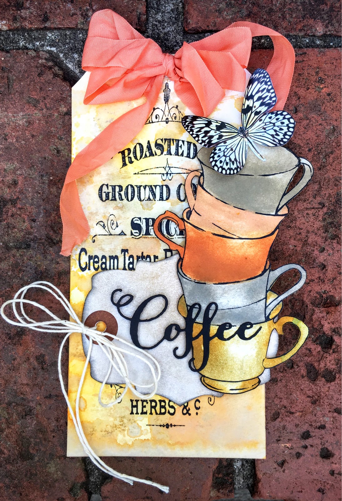 SewPaperPaint Free Printable Stacked Coffee Mugs Card