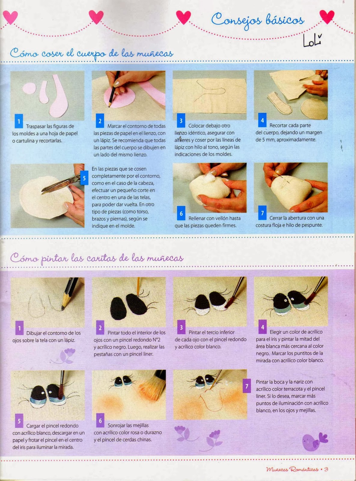 muñecas en tela paso a paso