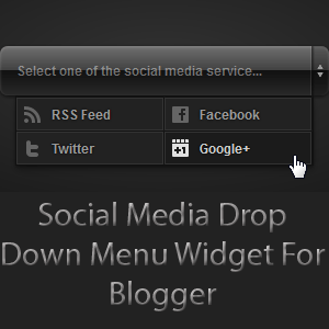 Charismatic Social Media Drop Down Menu Widget For Blogger