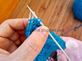 diy, tutorial, paso a paso, handmade, craft, lana, tricotar, calceta, 2 agujas