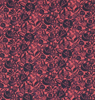 Liberty Full bloom fabric; a deco-style print