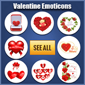Valentine stickers for Facebook