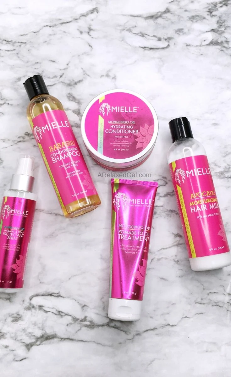Relaxed hair wash day with Mielle Organics | A Relaxed Gal