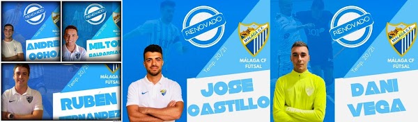 Oficial: El Málaga CF Futsal renueva a Milton, Andrés Ochoa, Rubén Fernández, José Castillo y Dani Vega