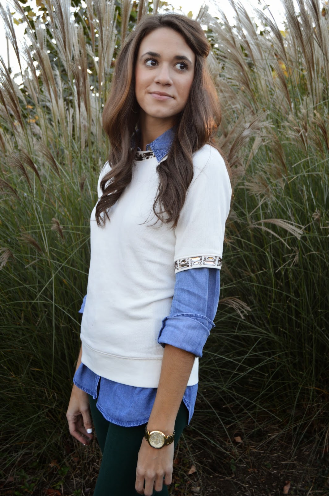 How to Layer short sleeve sweaters