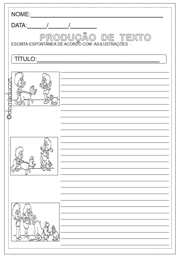 Produção de texto com imagens | Produção de texto, Textos, Exercícios