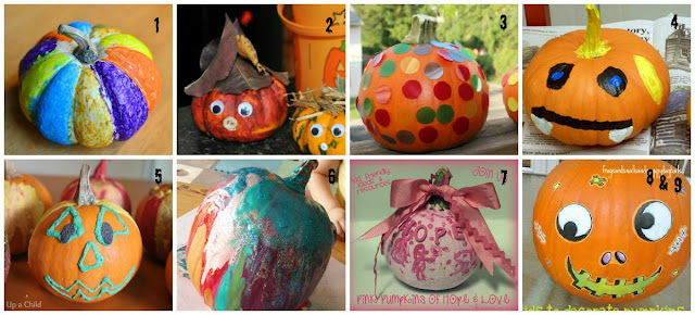 12 Ways to Decorate Halloween Pumpkins: Kid's Co-op ~ Reading Confetti