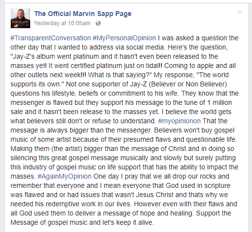 The Old Black Church Bishop Marvin Sapp Is Finding Out That Selling The Gospel Message Of Christ Is Not As Profitable As Thought It was released on september 18, 2012. bishop marvin sapp