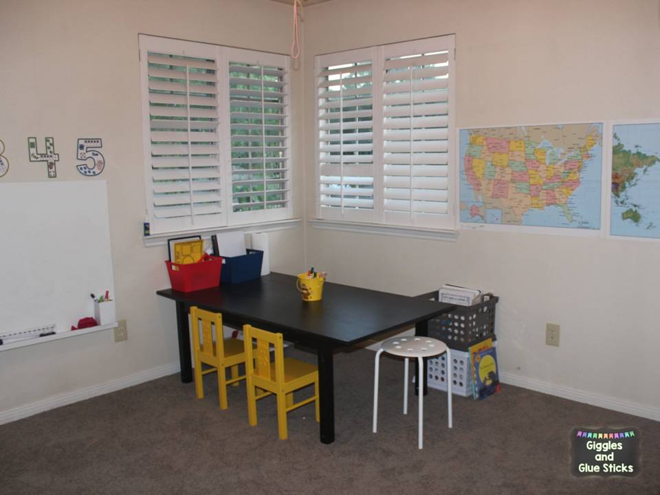 Giggles and Glue Sticks.... Our School Room