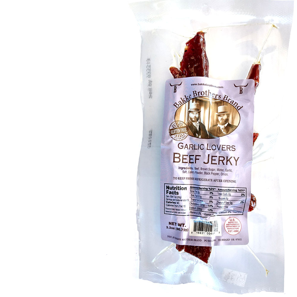 Bakke Brothers Brand Garlic Lovers Beef Jerky Beef Jerky Reviews