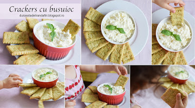 Crackers cu busuioc proaspat