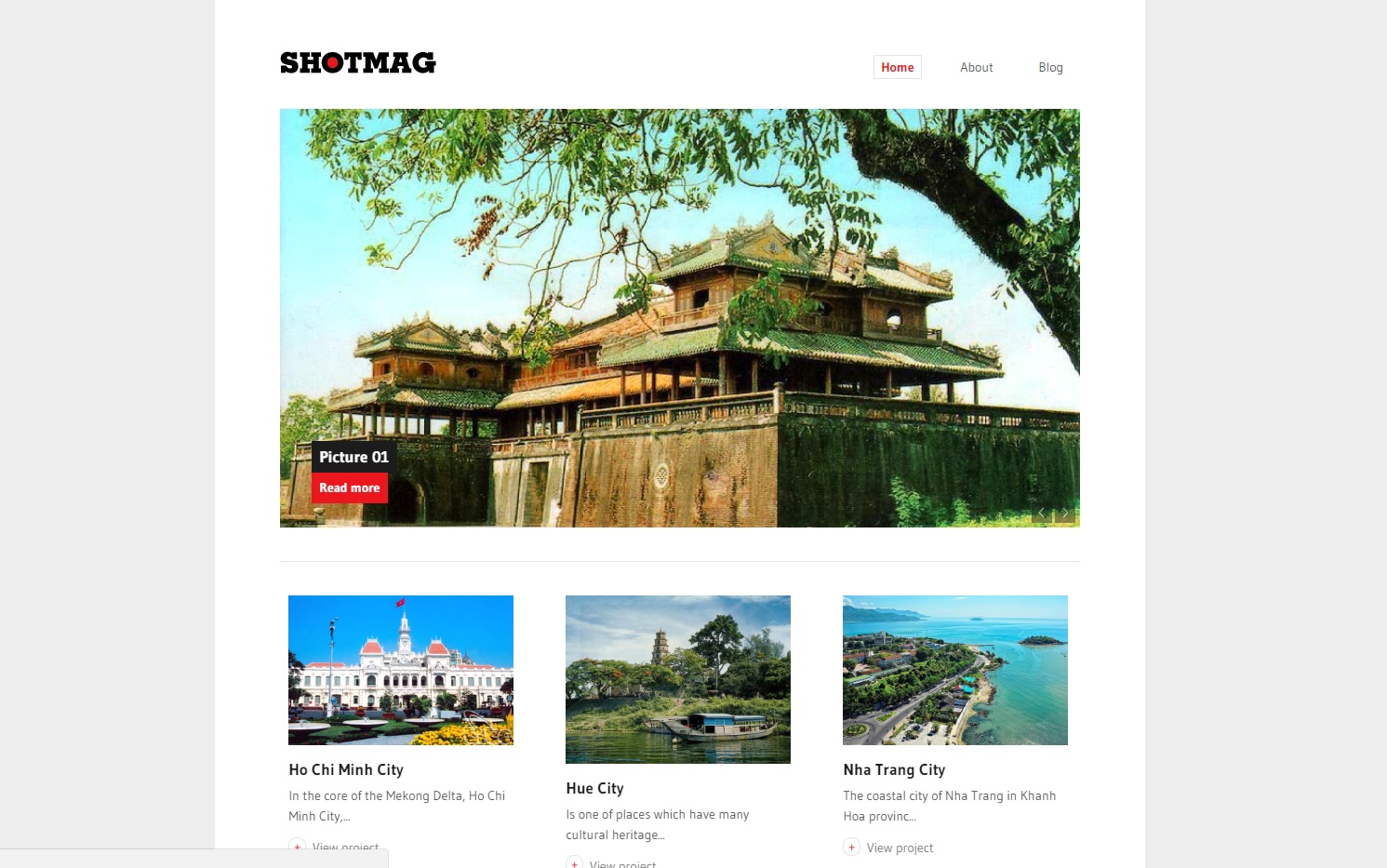 ShotMag – Minimalist Blogger Template for Photoblog