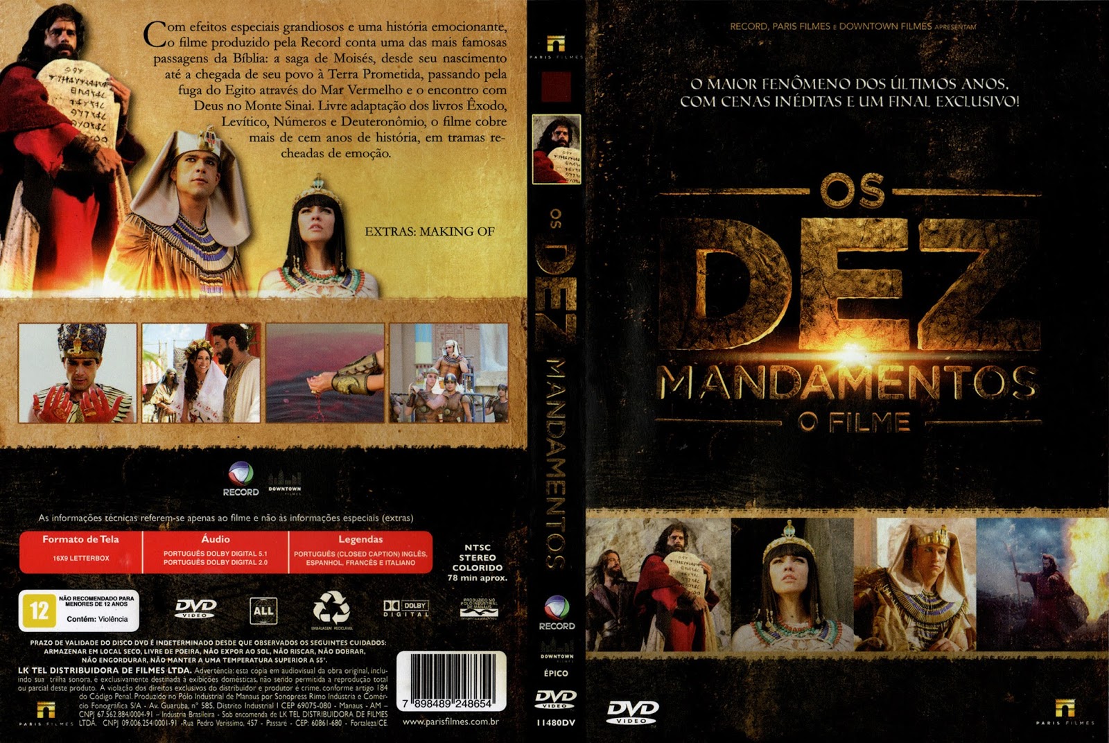 Os Dez Mandamentos O Filme (2016) DVDR familifilmes