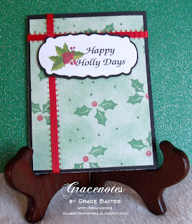 Holly card featuring graphic by Grace Baxter