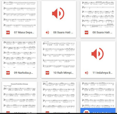 Gambar Partitur / Not Balog, MP3 Kumpulan Lagu Pendidikan Keluarga
