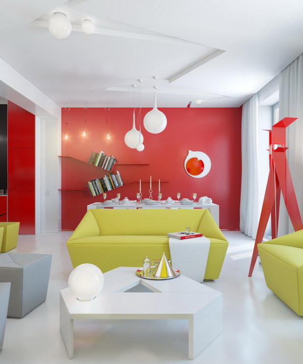 Decor De Maison Decoration Chambre Rouge Jaune Blanc