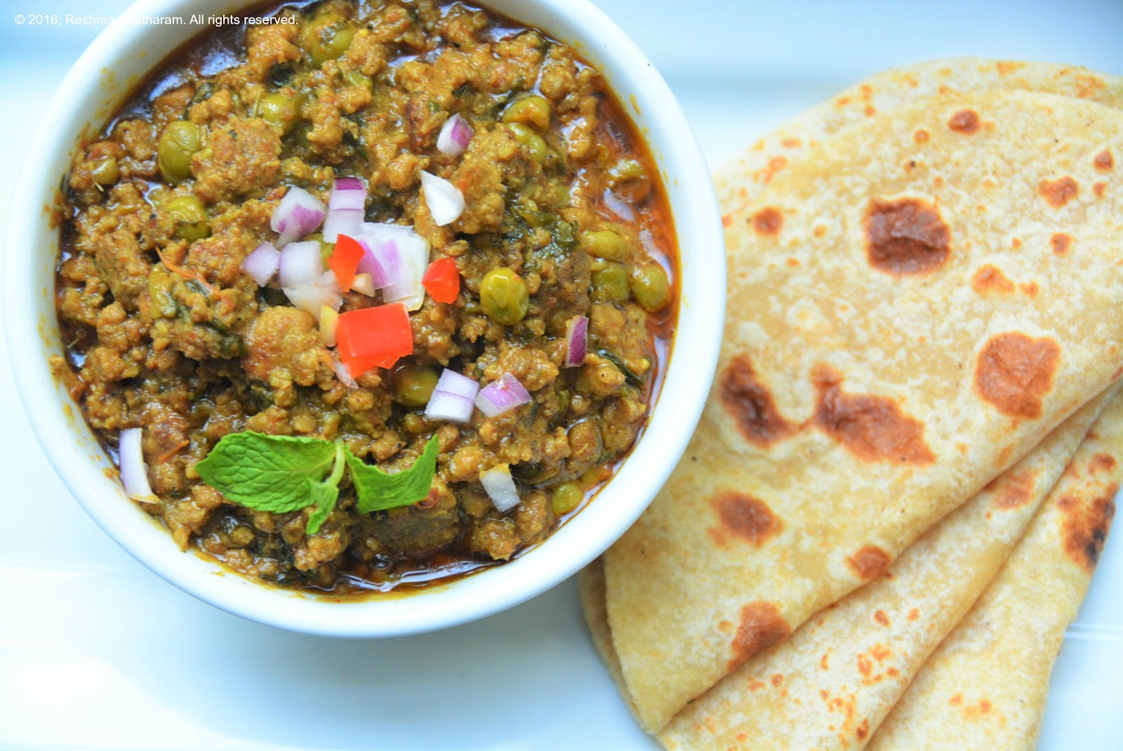 Kheema curry ground meat, fenugreek and peas cury