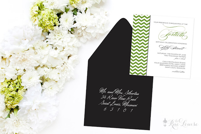 Modern Chevron Party Invitation