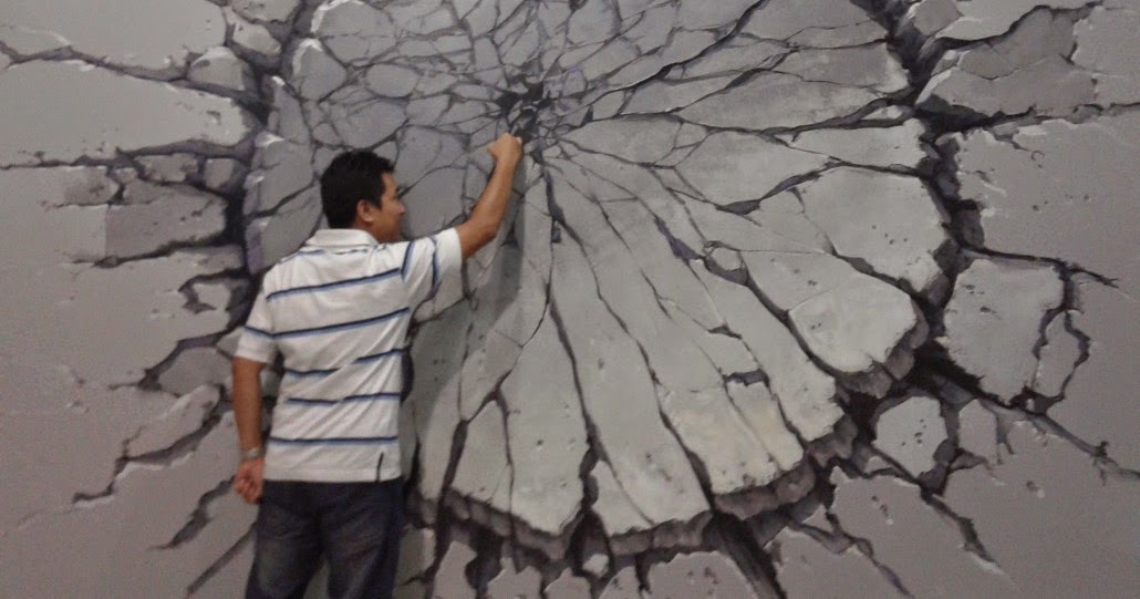 Terupdate Gambar 3d Tembok Retak Gambar Stiker