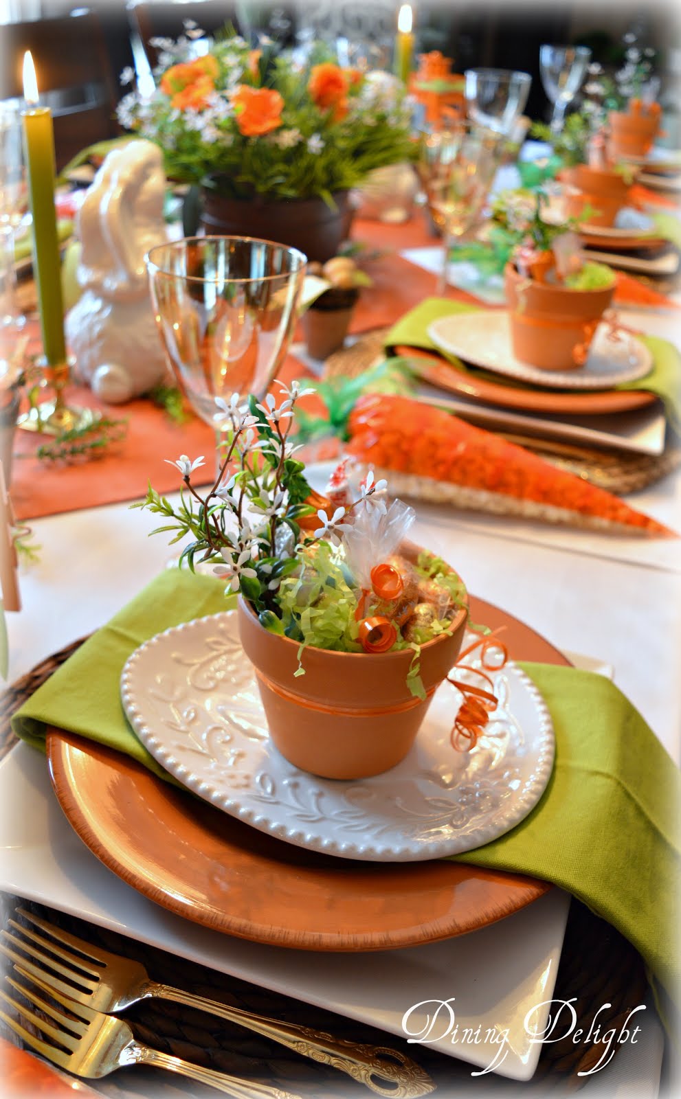 Carrots & Bunnies Easter Tablescape
