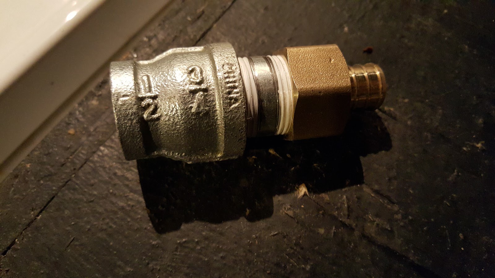 How to connect ½" PEX to ½" galvanized pipe