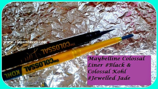 Maybelline Colossal Liner #Black and Colossal Kohl #Jewelled Jade