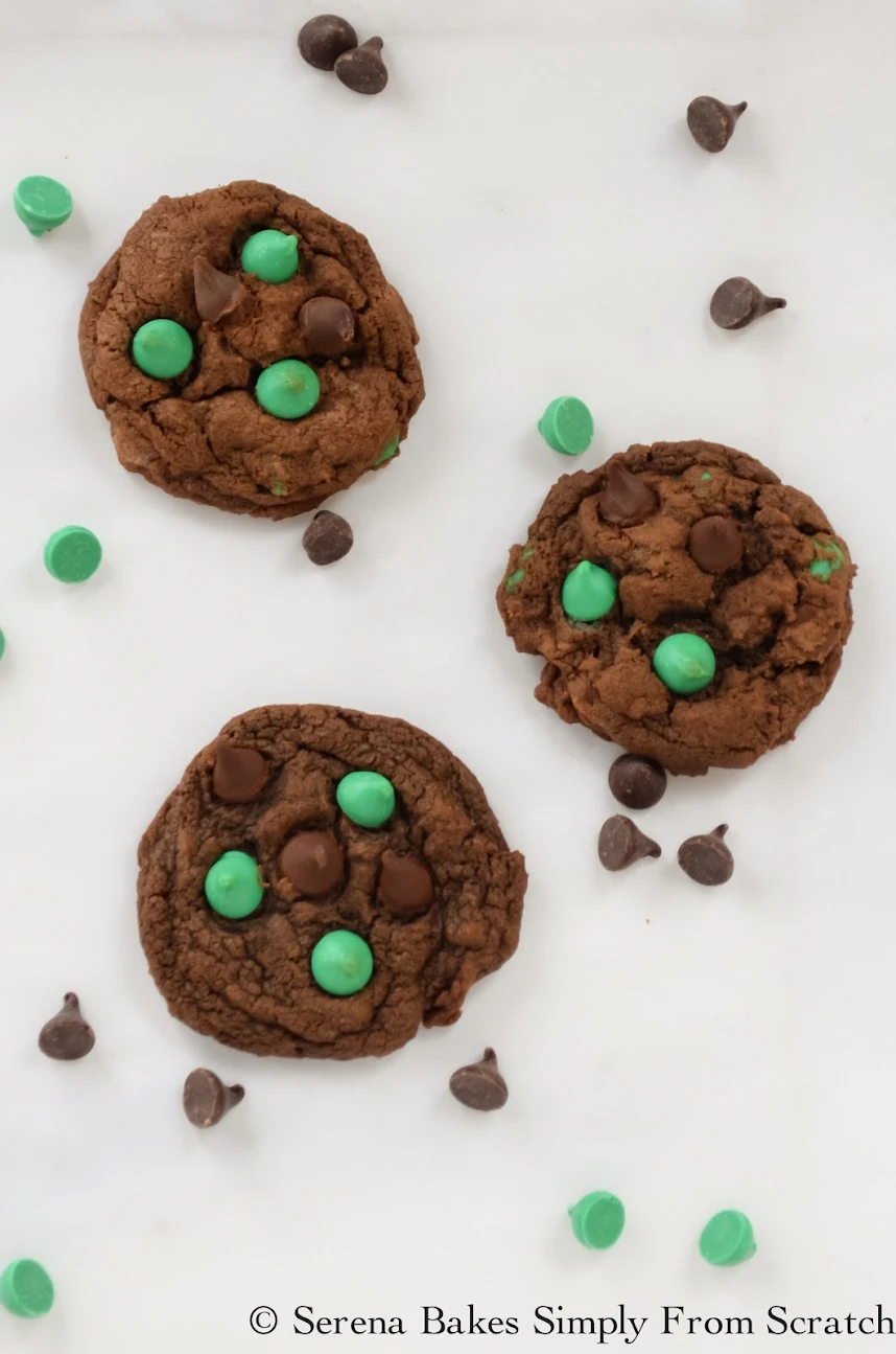 Double Chocolate Mint Chip Cookies are always a favorite.