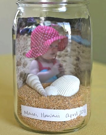 beach memory jar