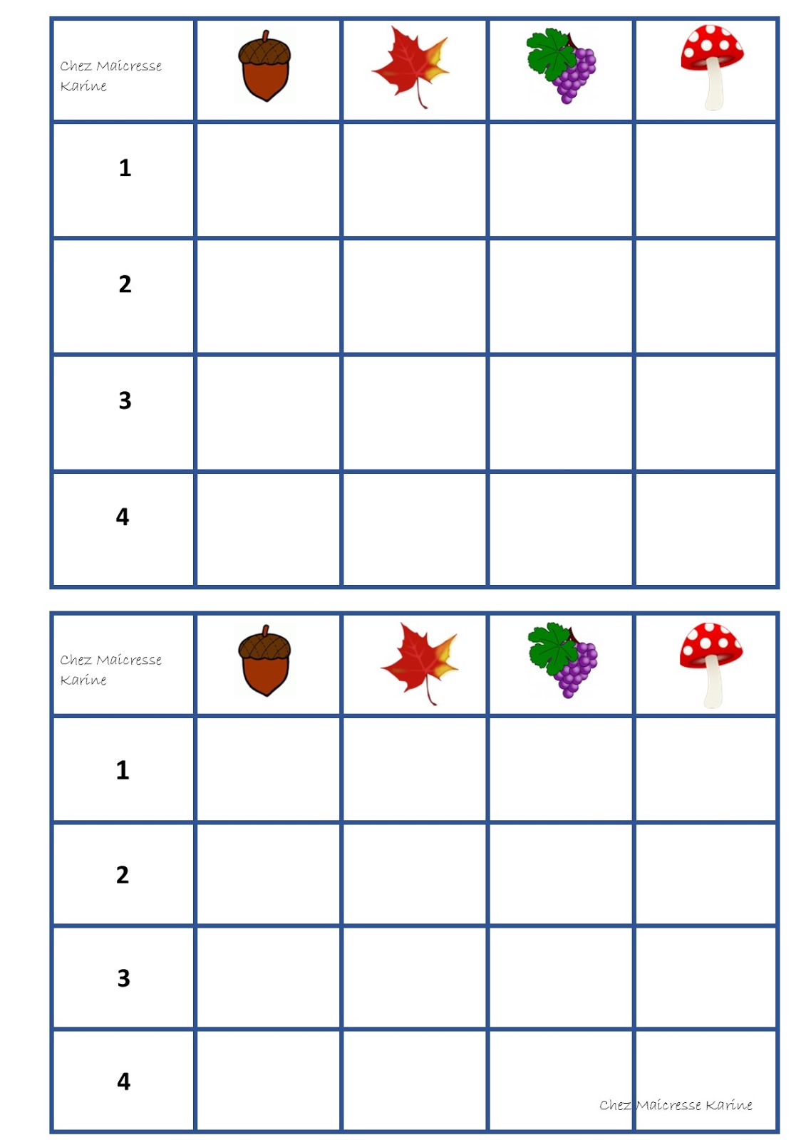 Chez Maicresse Karine Tableau double entrée bis