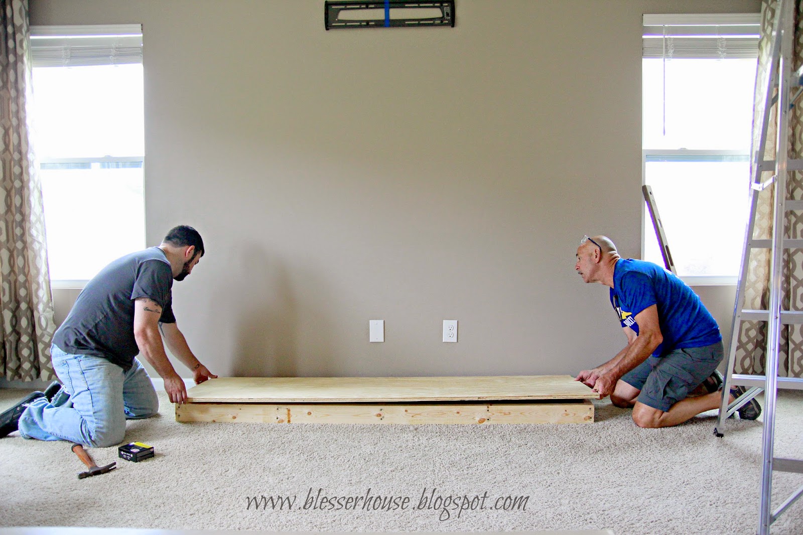 DIY Faux Fireplace Entertainment Center Part One Bless'er House