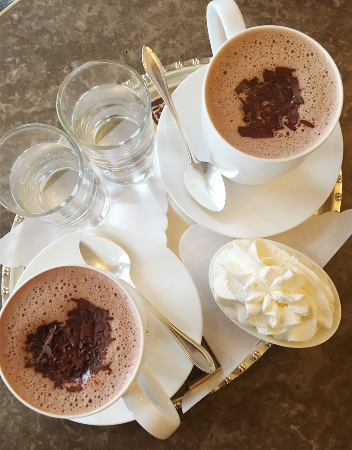 Hot Chocolate at Sprungli Cafe
