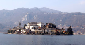 The Isola San Giulio in the middle of the beautiful Lago di Orta in Piedmont, not far from where Falda was born