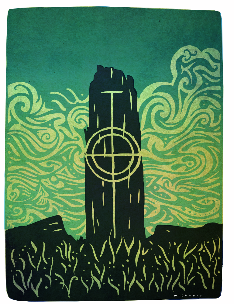 'Crois Chéasta Chill Rialaig 1' Carved early Irish Christian stone