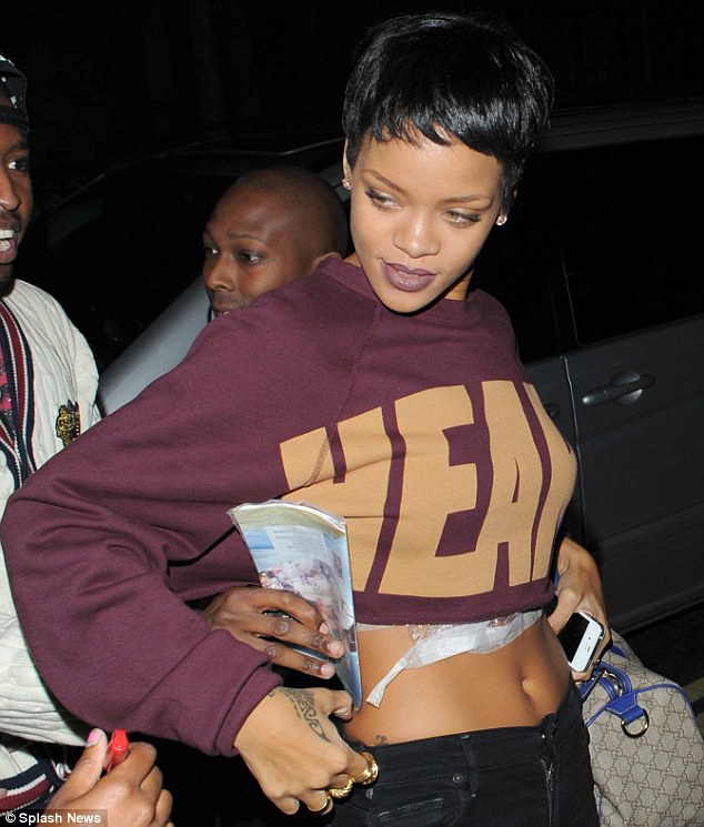 Honouring her grandmother: Rihanna was seen leaving a tattoo parlour ...