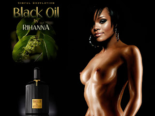 Rihanna nude on Black Oil cover
