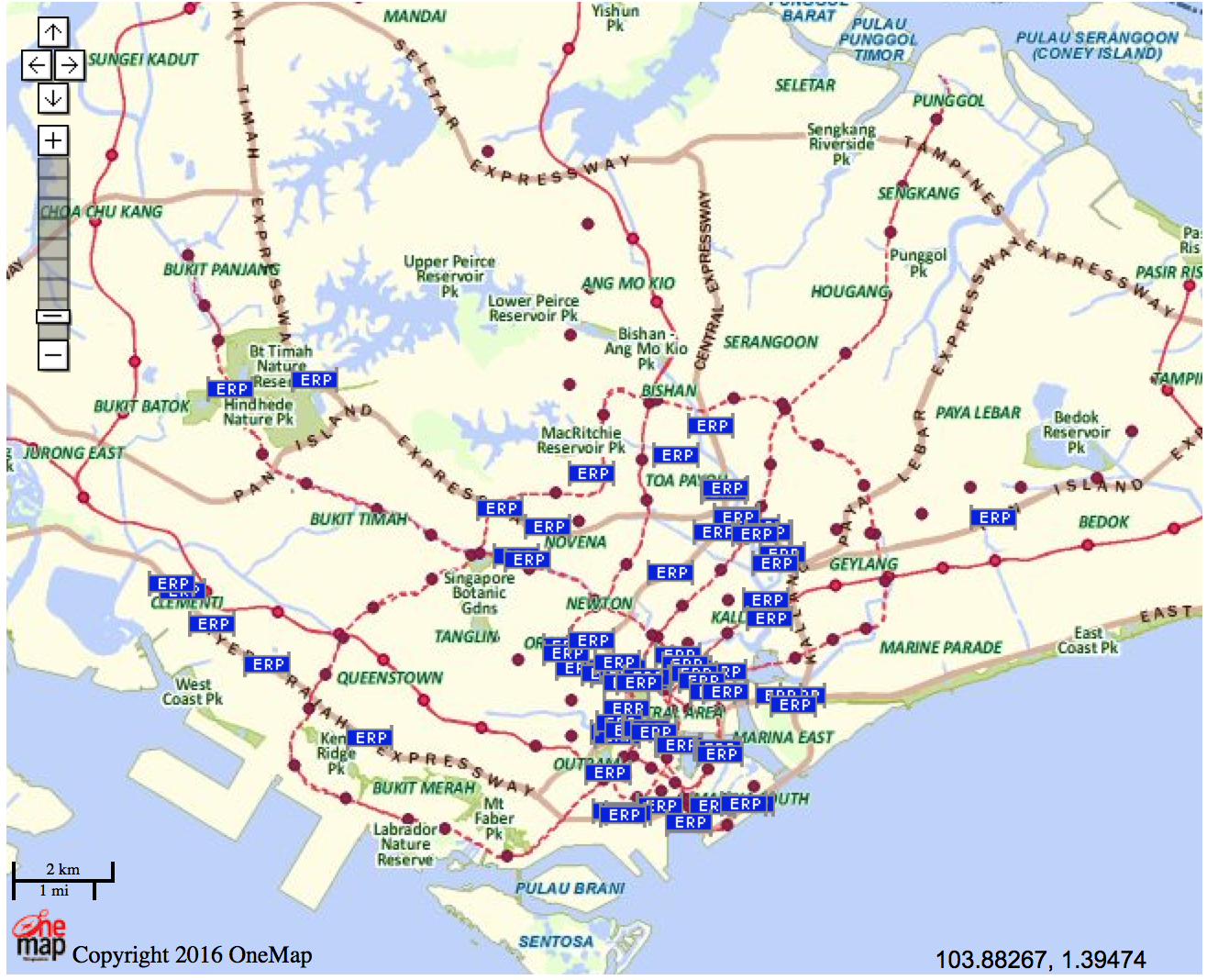 ERP Location Singapore Map
