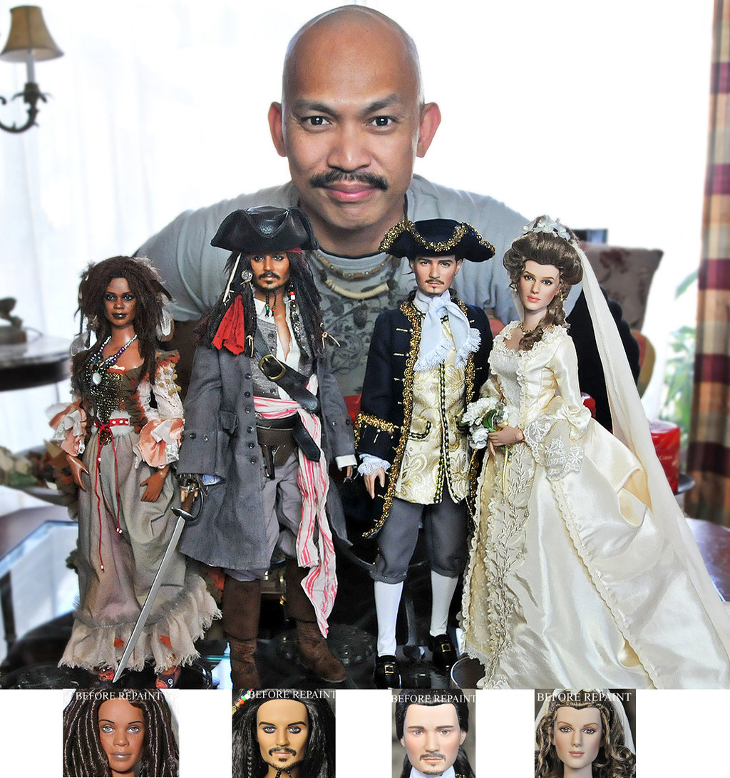 24-Pirates-Of-The-Caribbean-Cast-Noel-Cruz-Hyper-Realistic-Make-up-on-small-Dolls-www-designstack-co