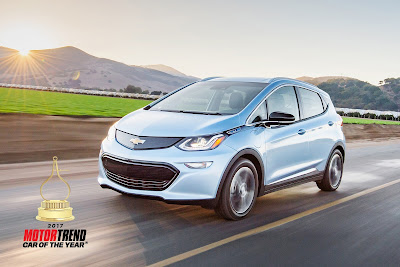 2017 Chevrolet Bolt EV is the Motor Trend Car of the Year