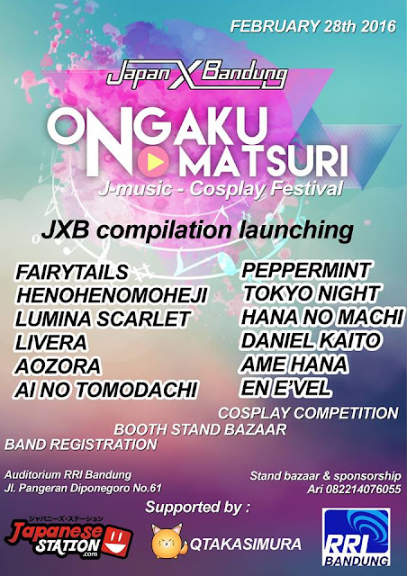 Event Jepang Terbaru Di Kota Bandung Ongaku No Matsuri JXB Compilation Music japbandung-asia.blogspot.com