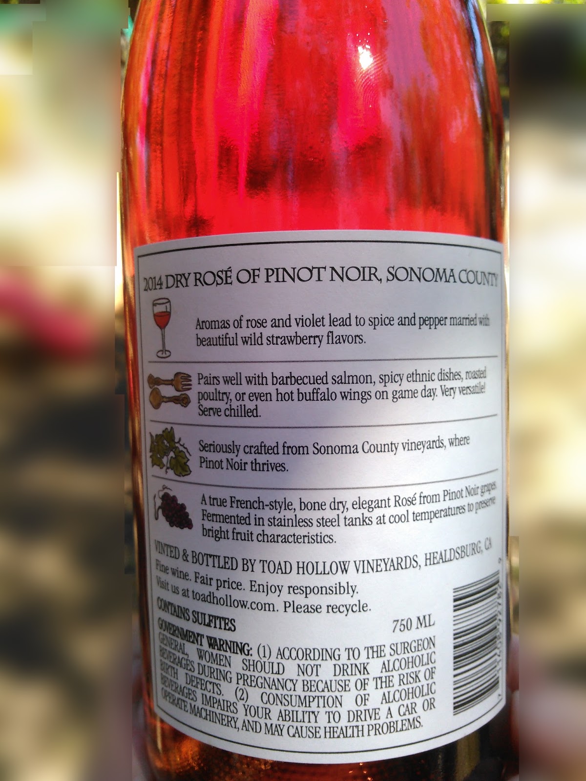 Wines for the People A Wine for All Seasons Toad Hollow 2014 Dry