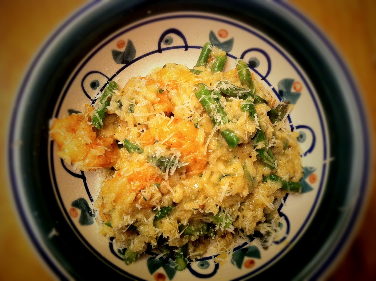 Bite and Booze Emeril's Blogger Party Shrimp and Asparagus Risotto