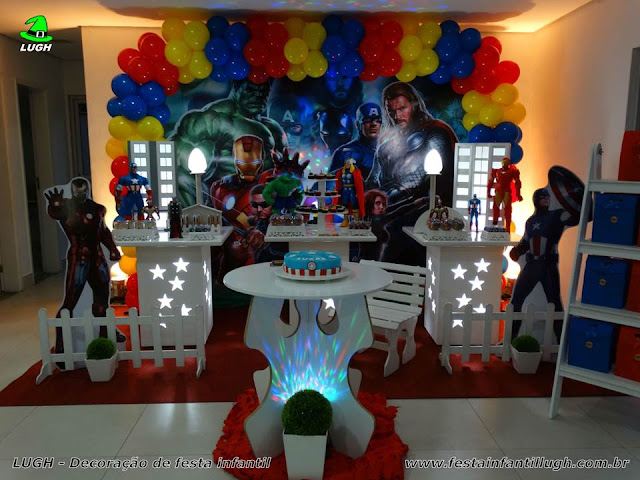 Decoração festa de aniversário infantil Os Vingadores - Decoração provençal