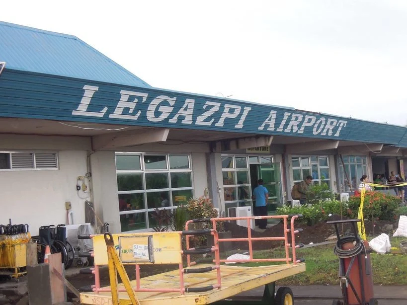 Outside Legazpi Domestic Airport in Albay