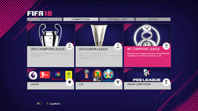 PES 2013 Theme FIFA 18 Style Graphic Menu