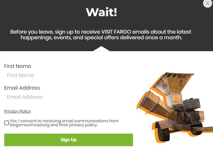 Just A Car Guy The wood chipper from the movie FARGO is on display at