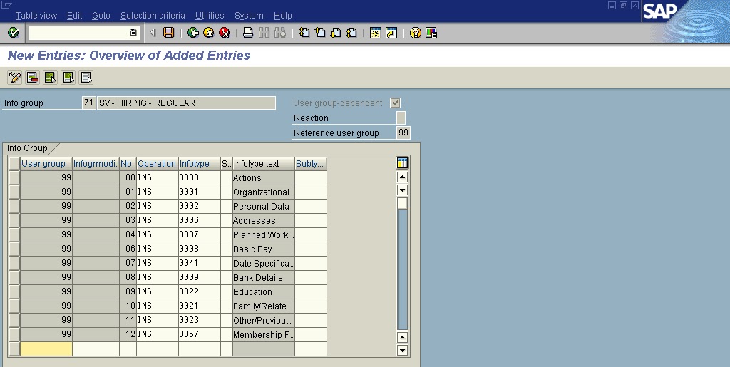 Sap Hcm Consultants CONFIGURATION OF SAP HR PA40ACTIONS TRANSCATION