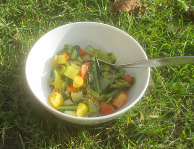 Lauwarmer Salat mit Cima di Rapa und Tomaten