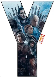 Abecedario con Personajes Temporada 8 de Juego de Tronos. Seasson 8 of GoT Characters Abc.