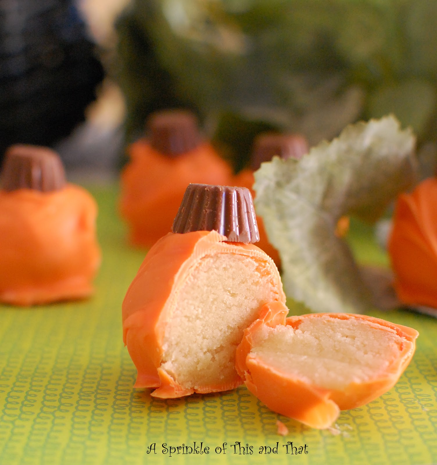 A Sprinkle of This and That Pumpkin Sugar Cookie Dough Truffles